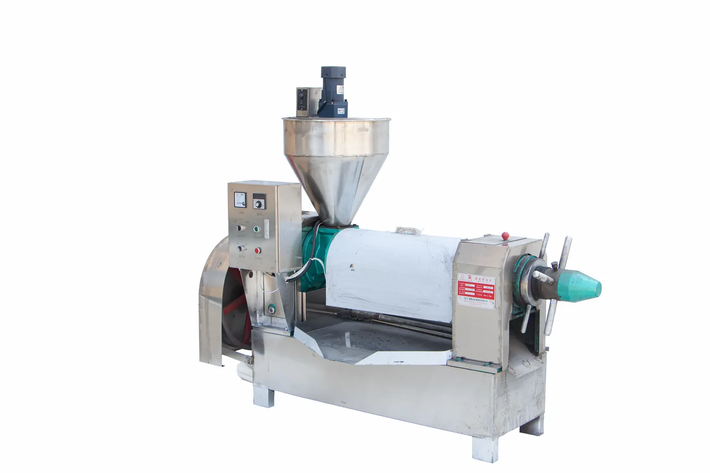 120-Type Screw Oil Press — Overall view — drive side