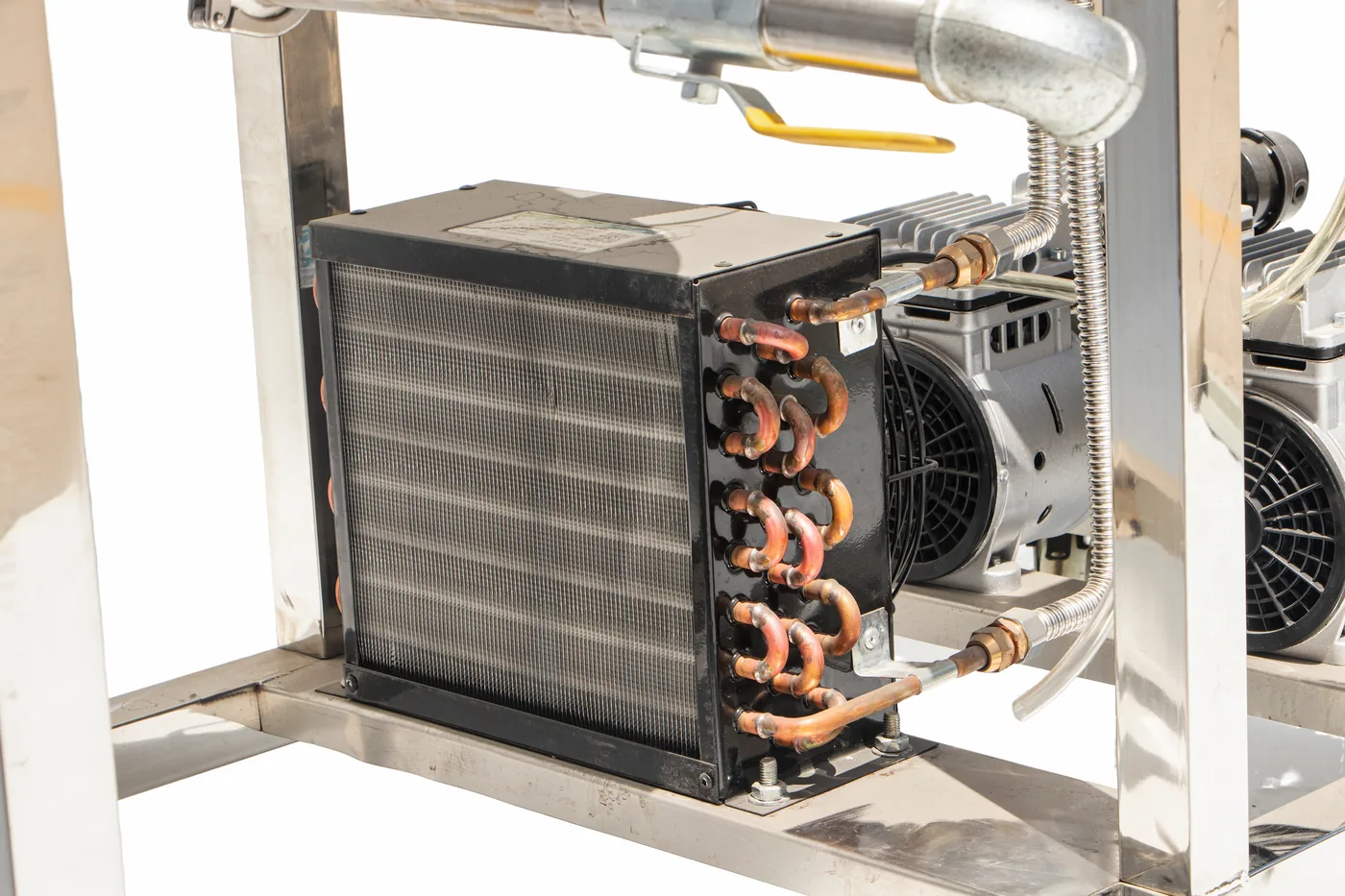 300 Vacuum Dehydration & Oil Cooling Machine — Pump & coil detail