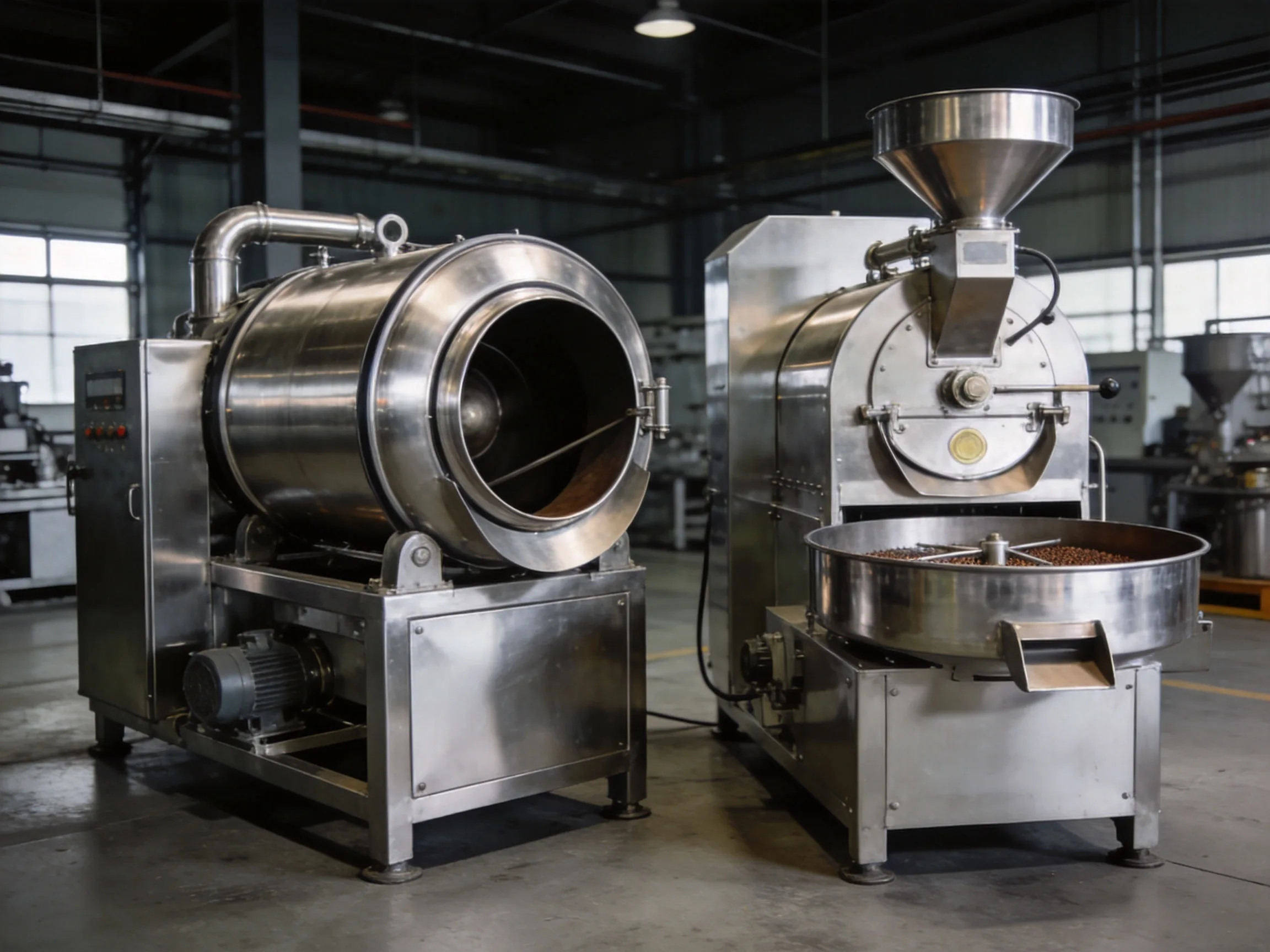 Drum vs Flat — industrial oil-processing equipment