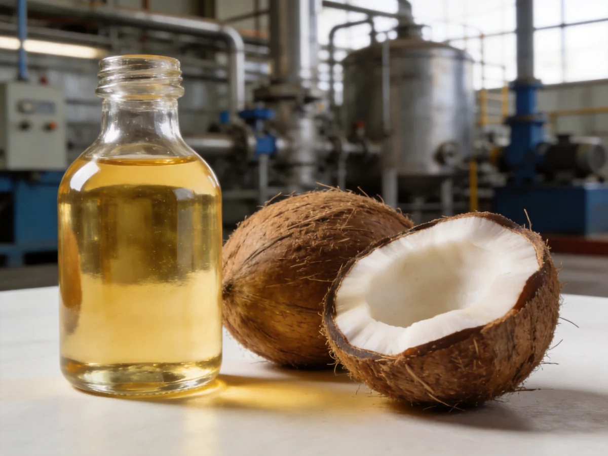 How coconut oil is made — industrial process illustration 1