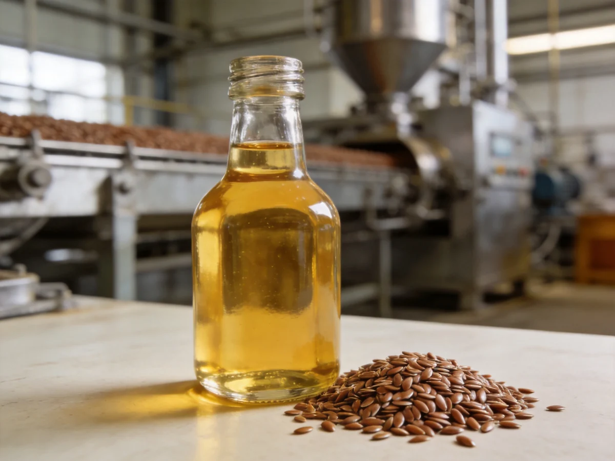How flaxseed oil is made — industrial process illustration 1