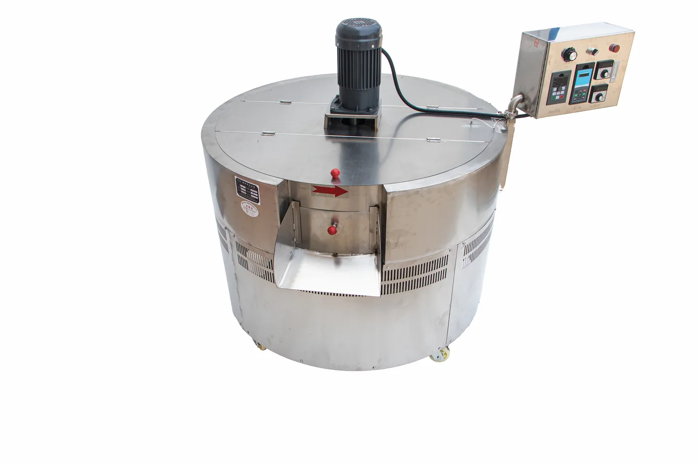 1.2m Induction Flat-Bottom Roaster — Motor & stirring arm