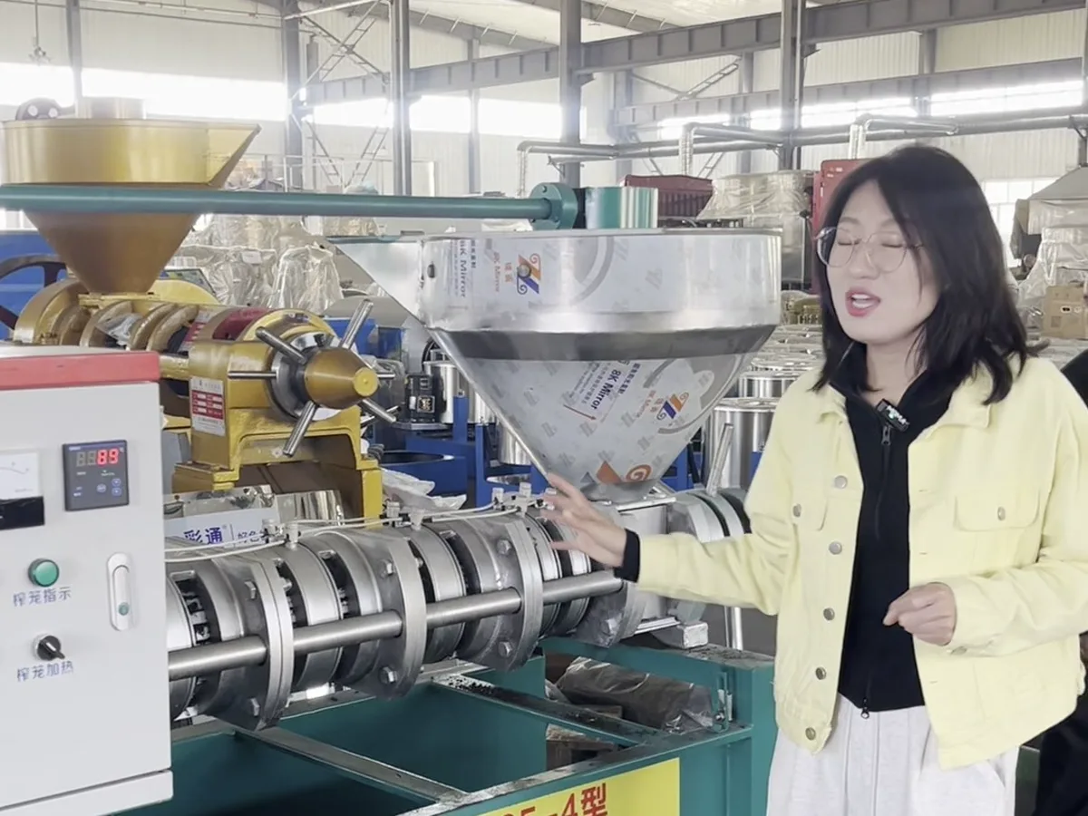125 type four-stage bar-cage screw oil press in factory