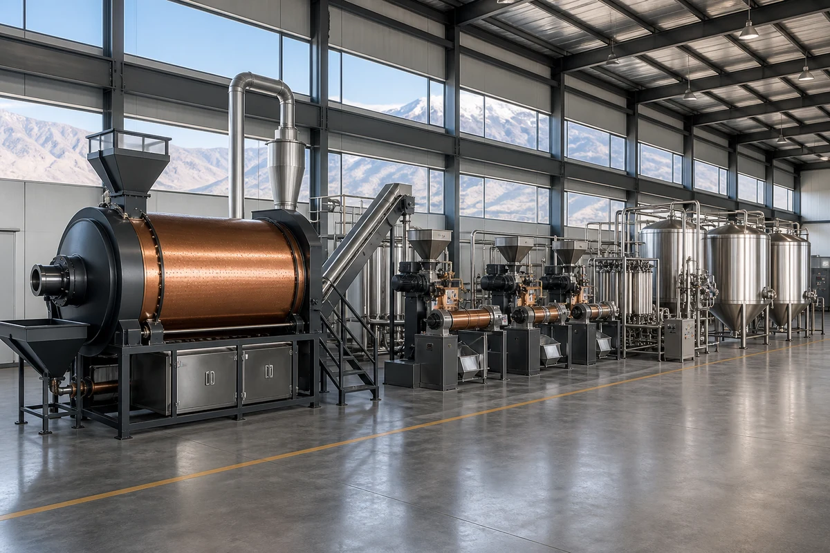 AI visualization of a representative 15 TPD sesame oil processing configuration