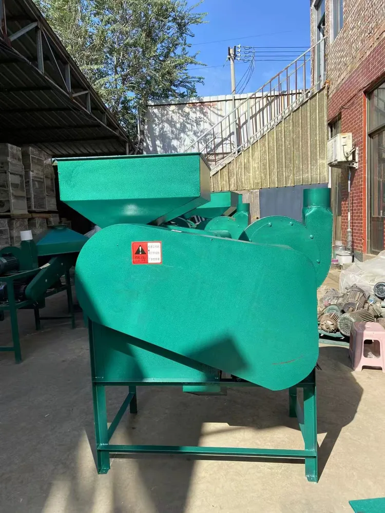 Peanut sheller machine side view